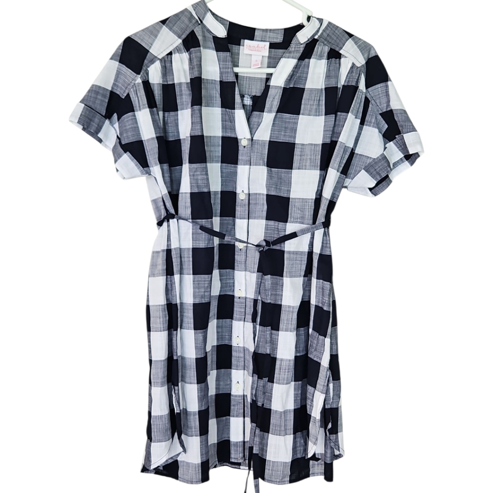 Isabel Maternity by Ingrid & Isabel Black and White Plaid Top